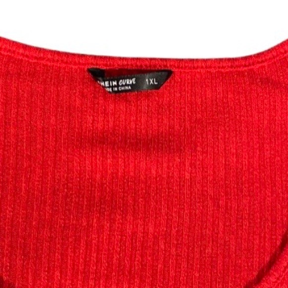 SHEIN Women’s Blouse Red Size Extra Large NWOT - Picture 8 of 10